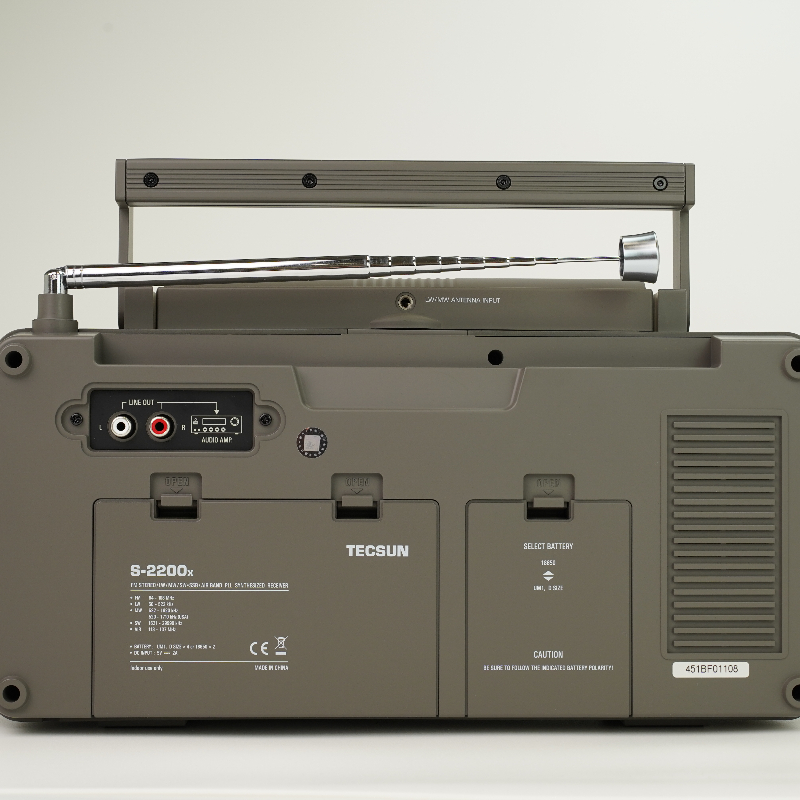 Профессиональный радиоприемника Tecsun S-2200x вид сзади